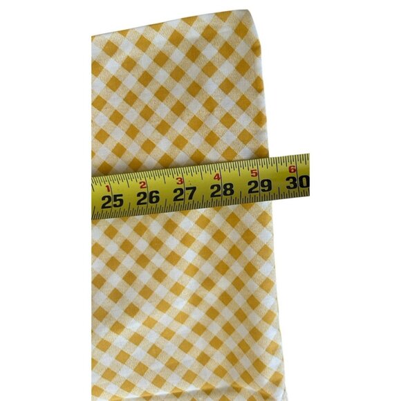 Vtg Cannon Monticello Muslin Standard Pillowcase Set Gingham Check Mustard White - Picture 7 of 8